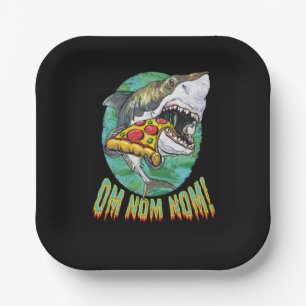 Great White Shark Pizza Paper Plates