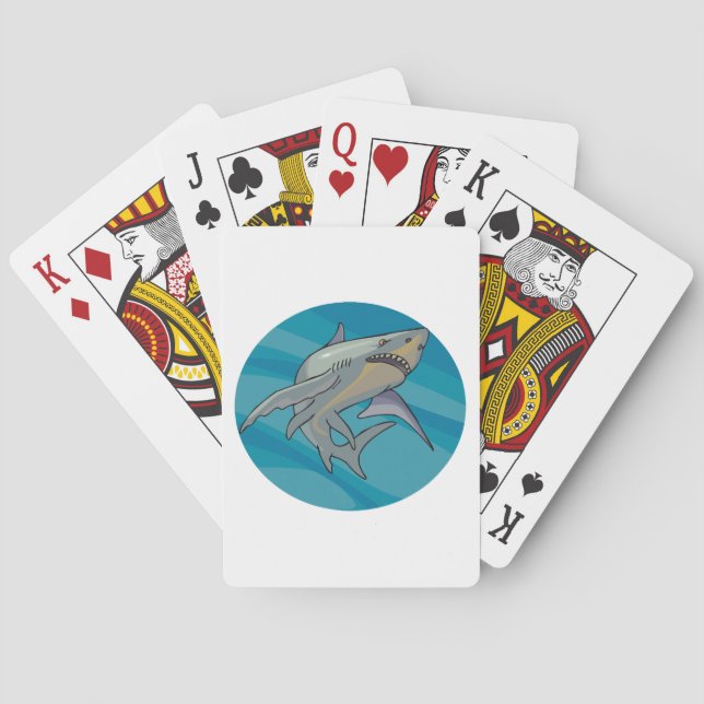 Great White Shark Poker Cards (Back)