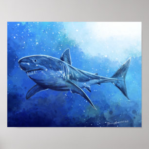 Great White Shark Poster