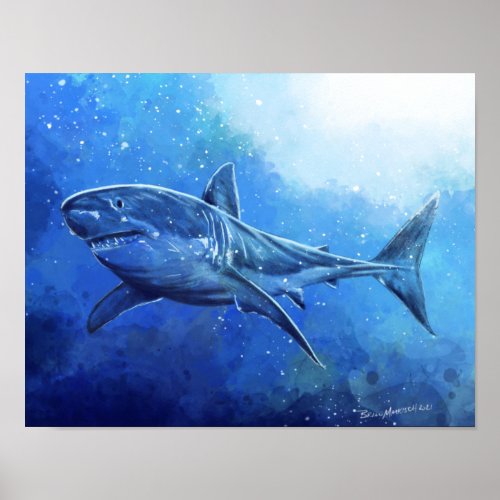 Great White Shark Poster