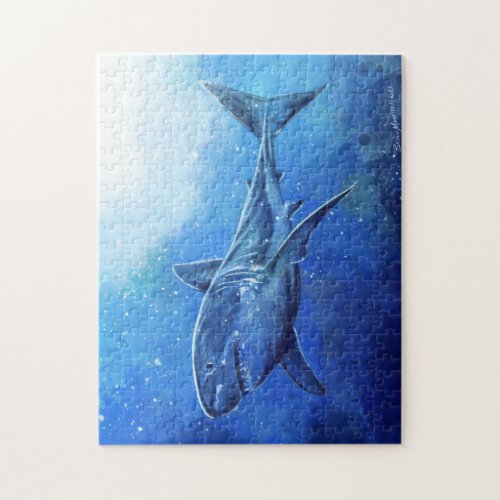 Great White Shark Poster Jigsaw Puzzle