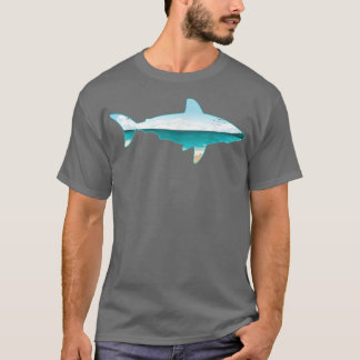 Great White Shark Print with LandscapeShark Lover  T-Shirt