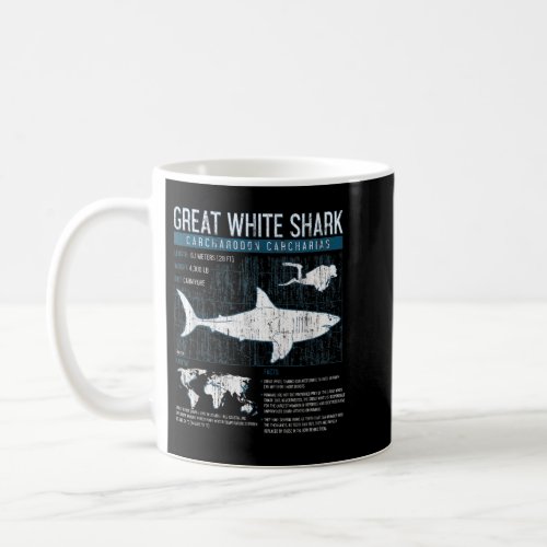 Great White Shark  Science Sharks Facts Geek Graph Coffee Mug