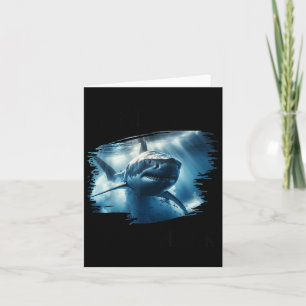 Great White Shark, Shark Swimming In The Ocean Card