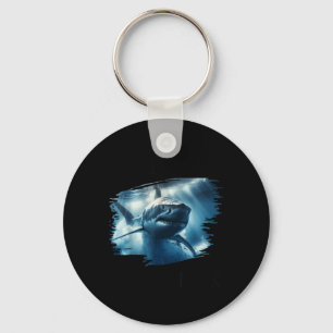 Great White Shark, Shark Swimming In The Ocean Keychain