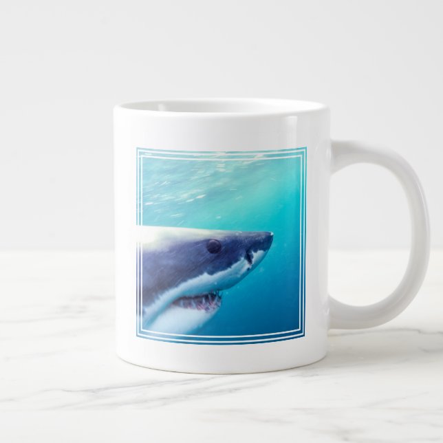 Great White Shark | South Africa Giant Coffee Mug (Right)