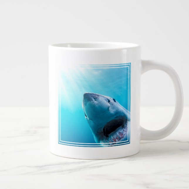 Great White Shark | South Africa Giant Coffee Mug (Right)