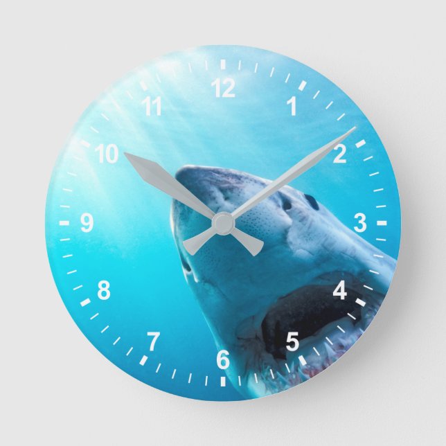 Great White Shark | South Africa Round Clock (Front)