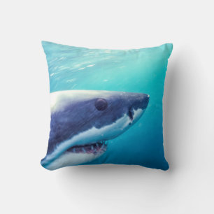 Great White Shark South Africa Throw Pillow