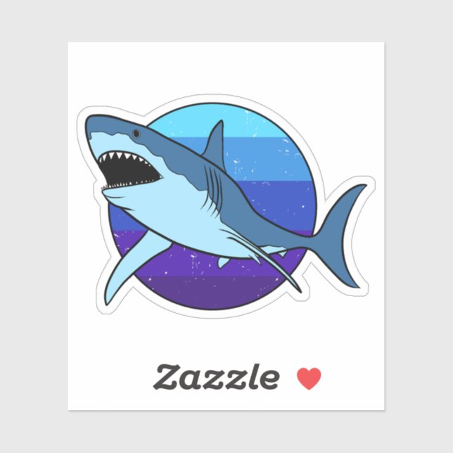 Great white shark sticker (Sheet)