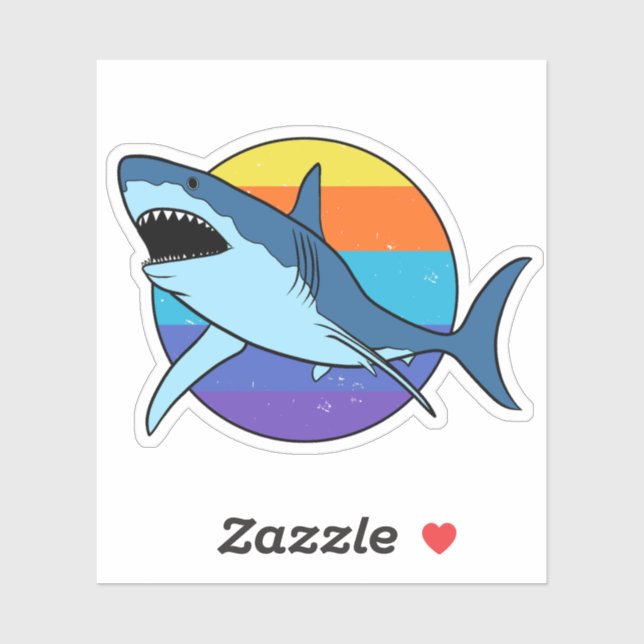 Great white shark sticker (Sheet)