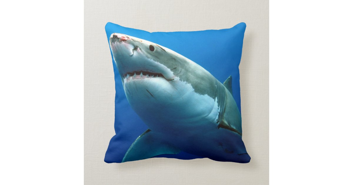 shark throw pillow