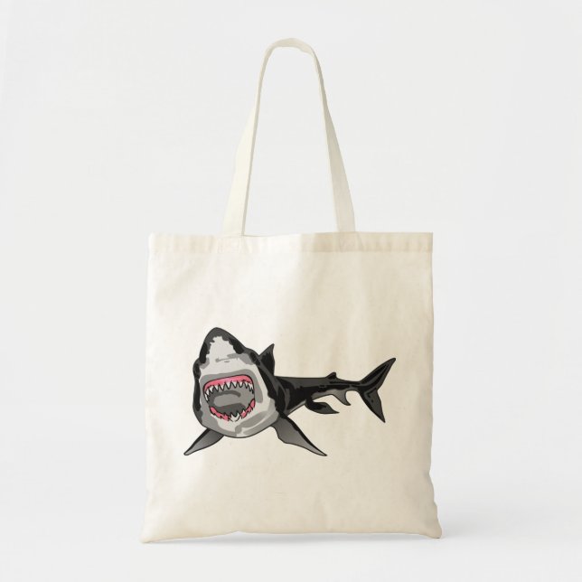 Great White Shark Tote Bag (Front)