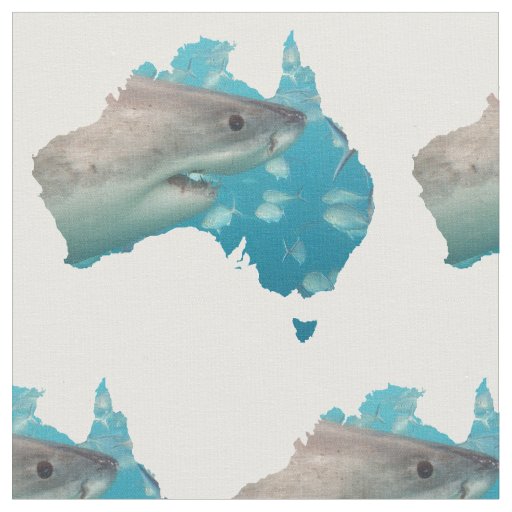 Great White Shark Underwater Australia Fabric