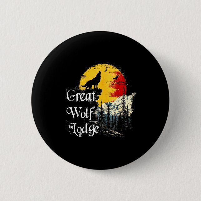 Great Wolf Lodge Lovers Outdoor Adventure Enthusia Button (Front)