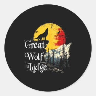 Great Wolf Lodge Lovers Outdoor Adventure Enthusia Classic Round Sticker