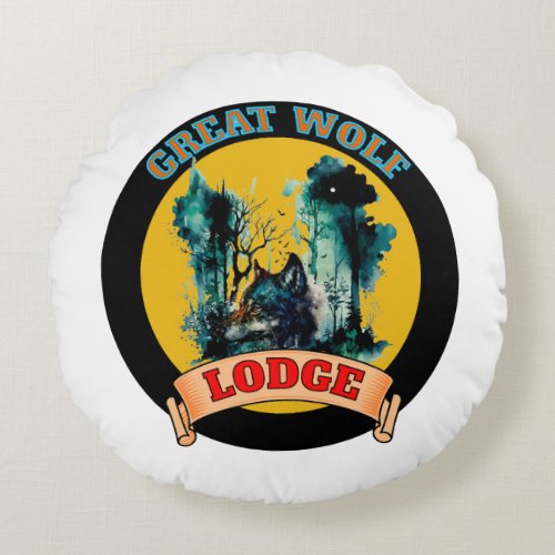 GREAT WOLF LODGE  ROUND PILLOW