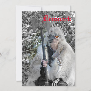 Great Woman Warrior Denmark Flat Card! Holiday Card