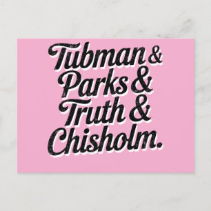 Great Women of Black History--Tubman...Chisolm Holiday Postcard