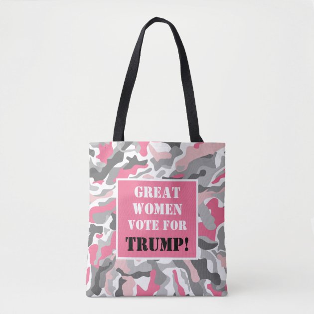 pink camo tote bag