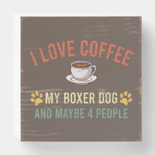Great Wood Box Sign With Boxer