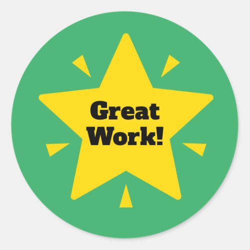 Great Work  Customize Reward Sticker