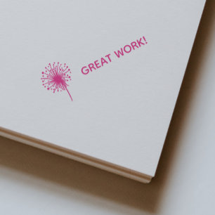 Great Work Dandelion Teacher Reward Pocket Stamp