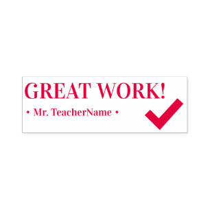 "GREAT WORK!" Instructor Rubber Stamp