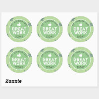 Great Job! Classic Round Sticker, Zazzle