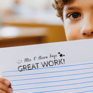 Great Work Personalized Teachers Self-inking Stamp