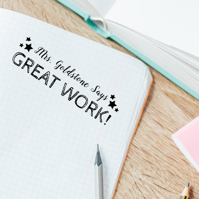 Great Work | Personalized Teachers Self-inking Stamp (Creator Uploaded)