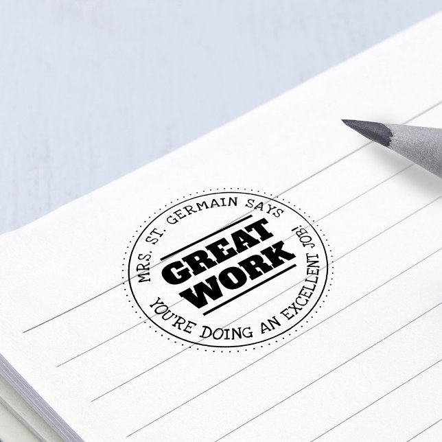 Great Work | Personalized Teachers Self-inking Stamp (Great Work | Personalized Teachers Self-inking Stamp)