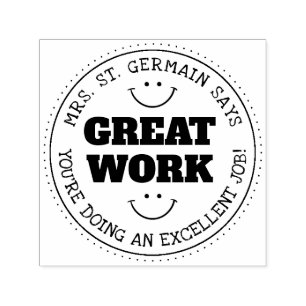Great Work Personalized Teachers Self-inking Stamp