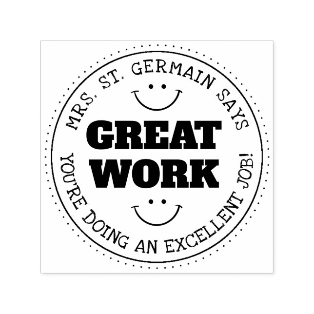 Great Work | Personalized Teachers Self-inking Stamp (Design)