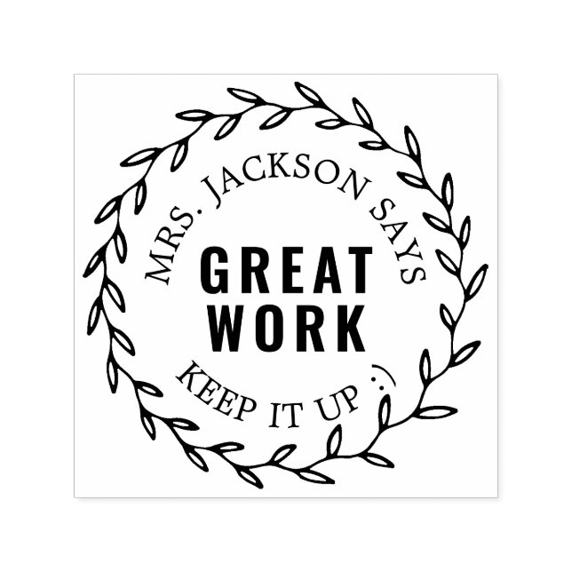 Great Work | Personalized Teachers Self-inking Stamp (Design)