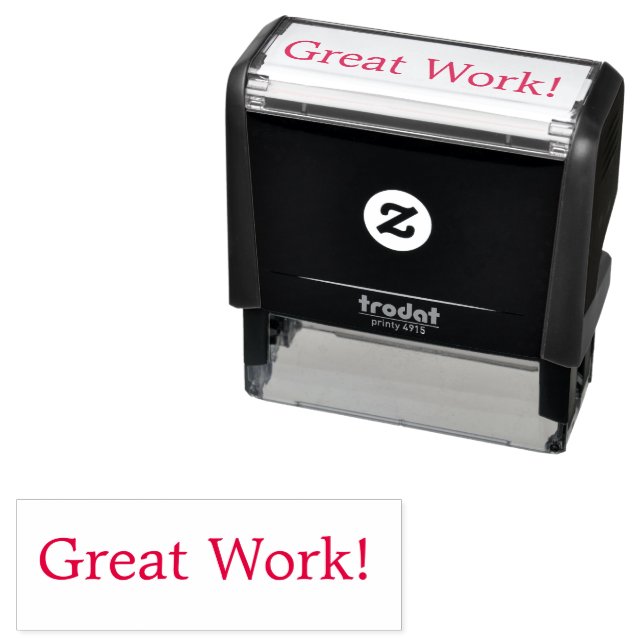 "Great Work!" Self-Inking Stamp (In Situ)