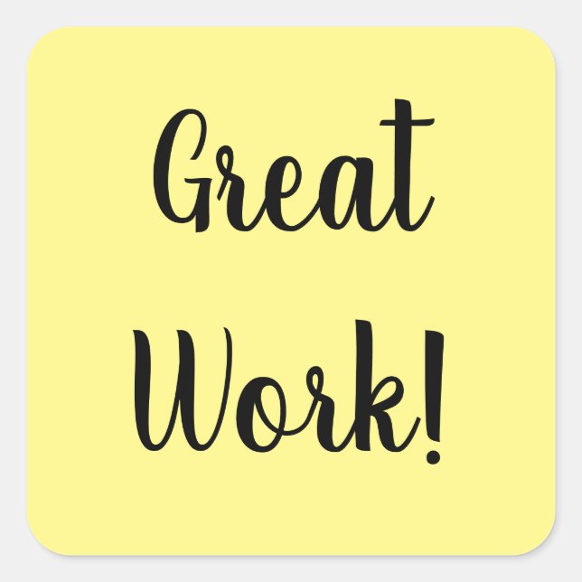 Great work sticker (Front)