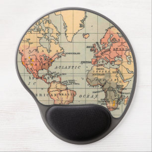 Great World Map Gel Mouse Pad