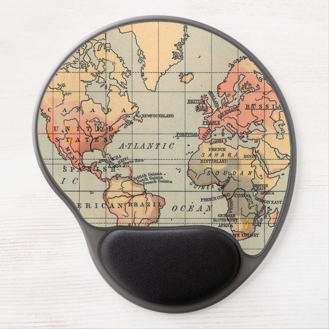 Great World Map Gel Mouse Pad (Front)