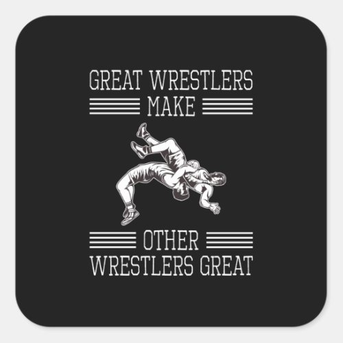 Great Wrestlers Martial Art Wrestling Training Square Sticker