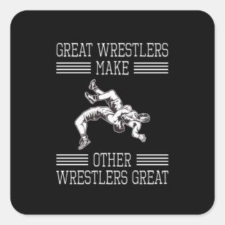 Great Wrestlers Martial Art Wrestling Training Square Sticker