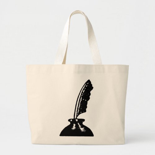 Great Writer or Teacher Totebag Quill Pen Large Tote Bag