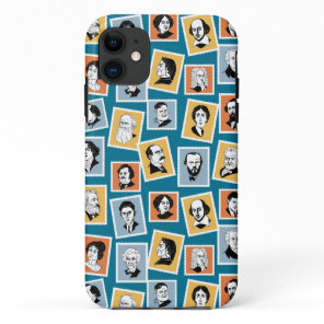 Great writers, poets and playwrights on stamps-1 iPhone 11 case