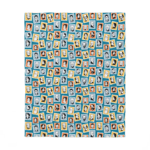 Great writers, poets and playwrights on stamps-1 fleece blanket