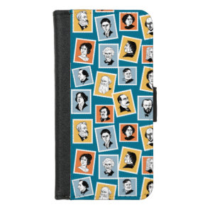 Great writers, poets and playwrights on stamps-1 iPhone 8/7 wallet case