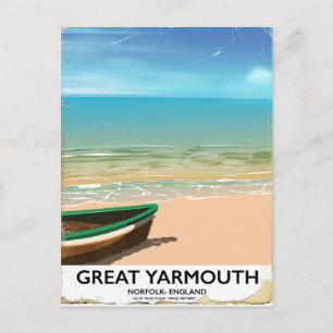 Great Yarmouth, Norfolk, Seaside travel poster Postcard