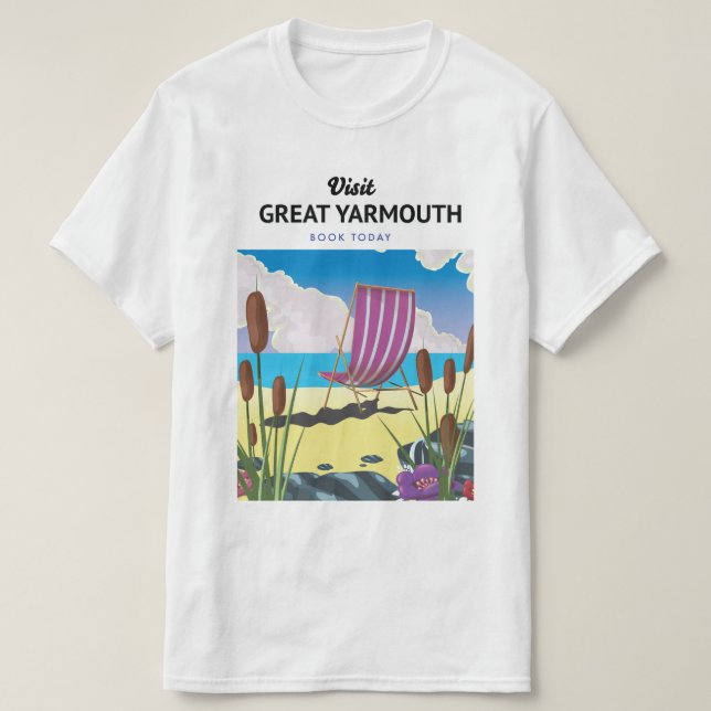 Great Yarmouth seaside travel poster. T-Shirt (Design Front)