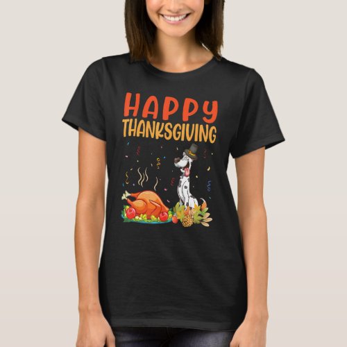 Greatdane Dog Look Turkey Meat Dish Happy Our Than T_Shirt