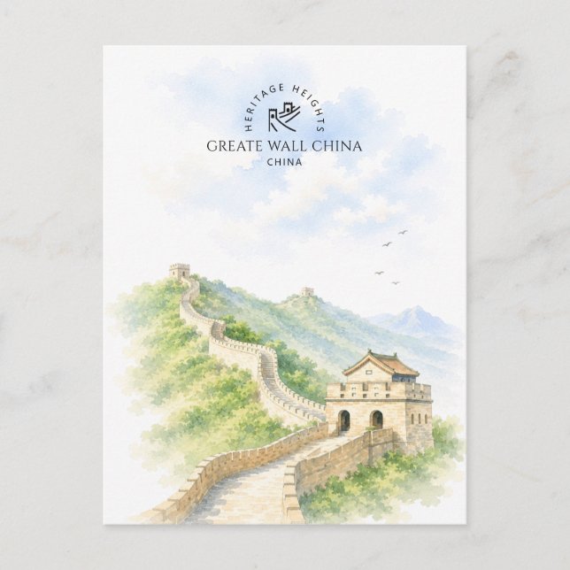 Greate Wall China | Architecture Landscape Travel Postcard (Front)