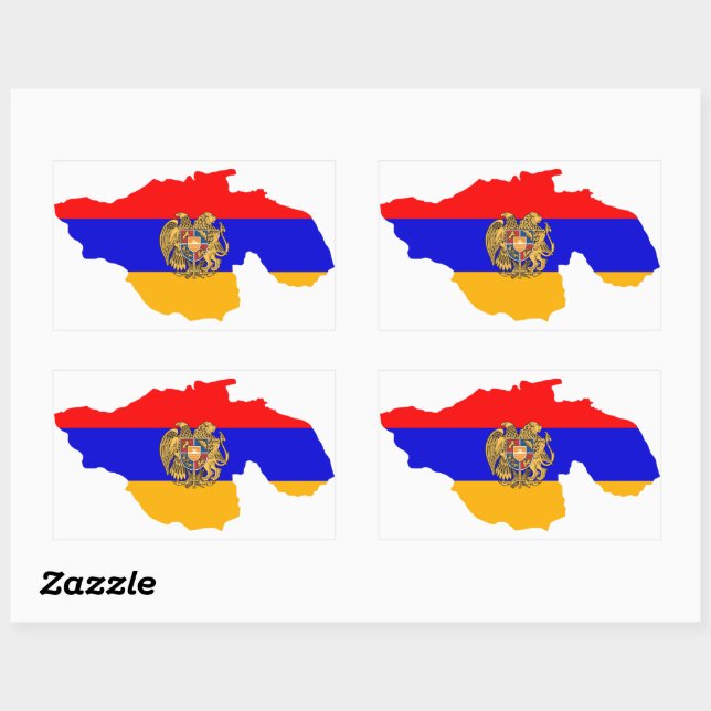 ARMENIA Armenian Flag 100mm (4) Vinyl Bumper Stickers Decals x2